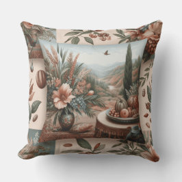 almofada quadrada estampada com flores adelfa kudde