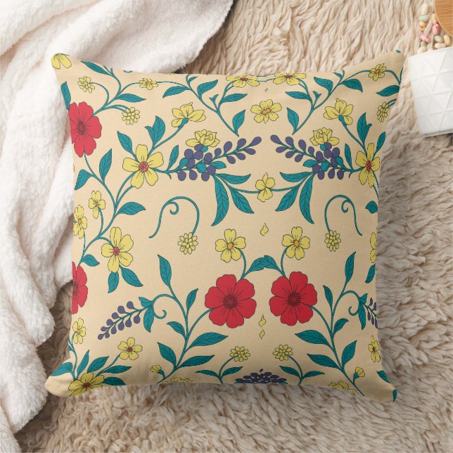 ALMOFADAS Floral Vintage com Hibiscos Kudde (Filt)