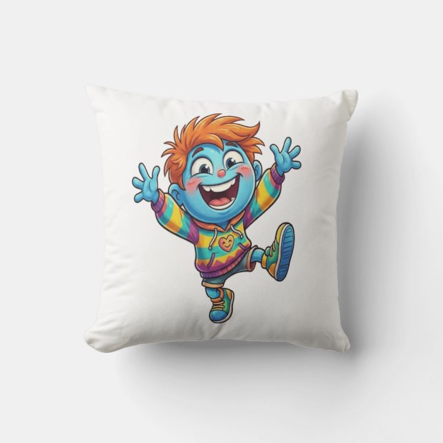 Almohada Alegre de Personaje de Dibujos Animados  Kudde (Framsida)