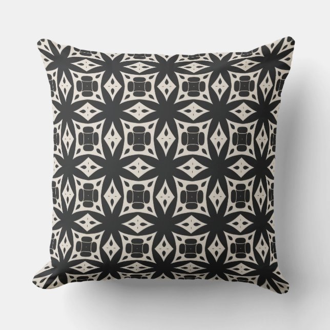 Almohada elegante patron blanco y negro kudde (Framsida)
