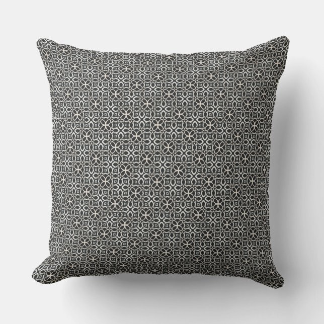 Almohada elegante patron blanco y negro kudde (Framsida)