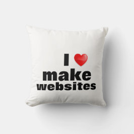 Almohada I love make websites Kudde
