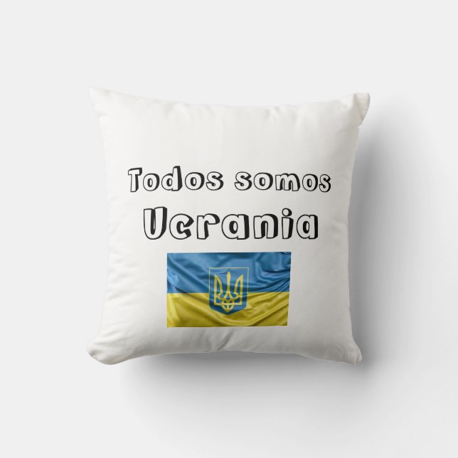 Almohada todos somos Ucrania Kudde (Framsida)