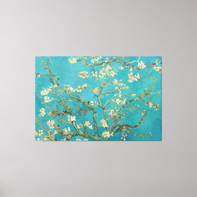 Almond Blommar, 1890 av Vincent van Gogh Canvastryck (Framsida)