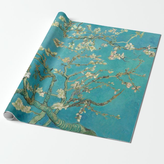 Almond Blommar, 1890 av Vincent van Gogh Presentpapper (Utrullad)