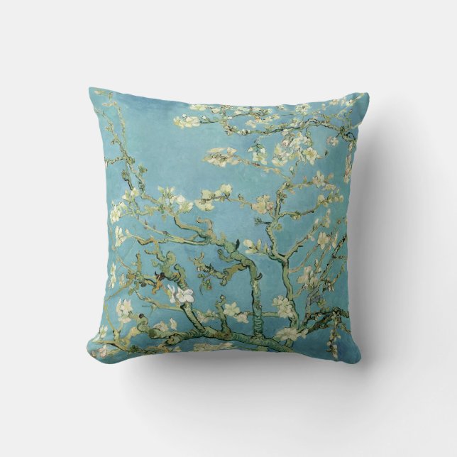 Almond Blommar av Van Gogh Fine Art Pillow Kudde (Framsida)