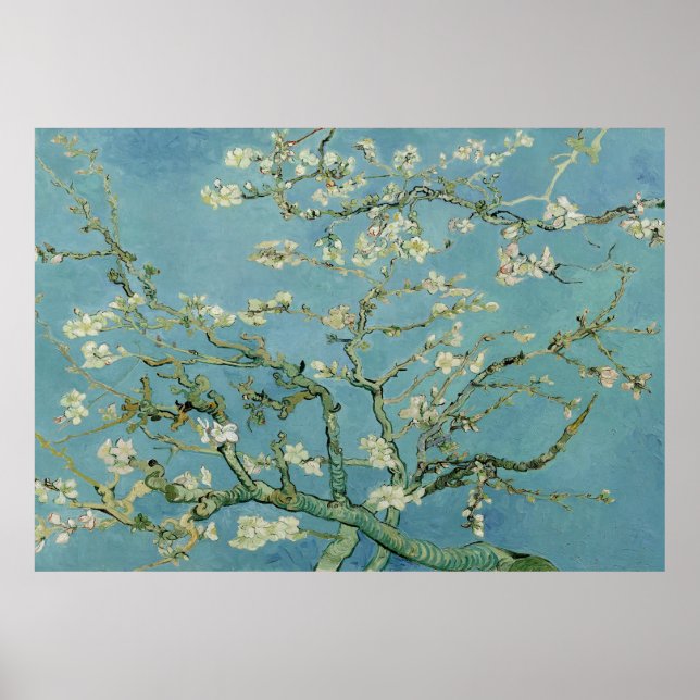 Almond blommar av Vincent Van Gogh Poster (Framsidan)