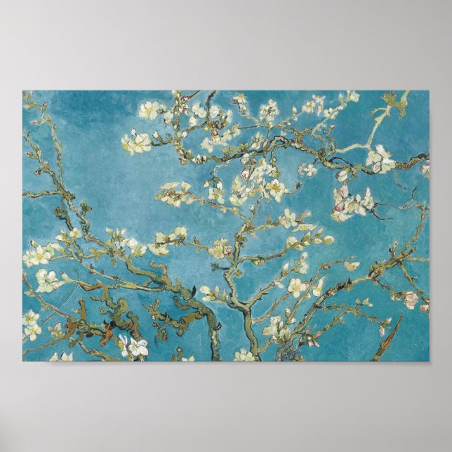Almond Blommar av Vincent van Gogh Poster (Framsidan)