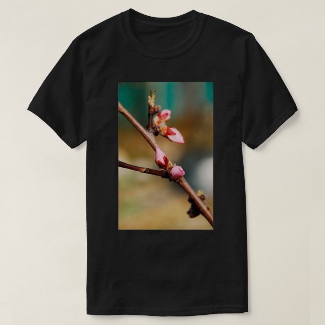 Almond Blommar Buds T Shirt (Design framsida)