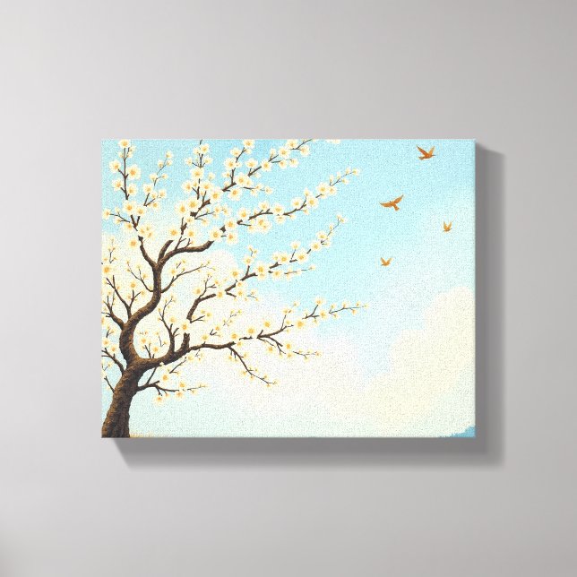 Almond Blommar Dreams Canvastryck (Framsida)