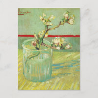 Almond Blommar Grenar i Glass Van Gogh Fine Art