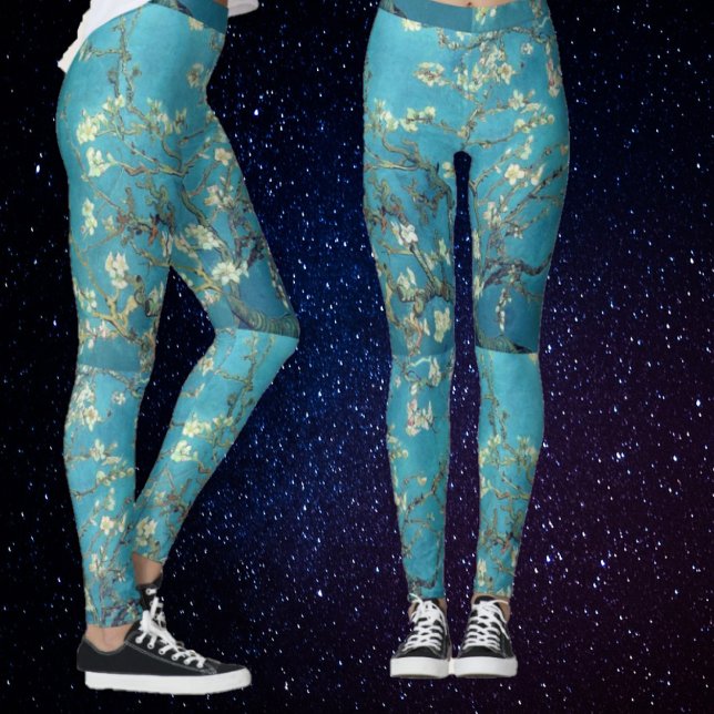 Almond Blommar Van Gogh Fine Art Leggings Byxor (Skapare uppladdad)