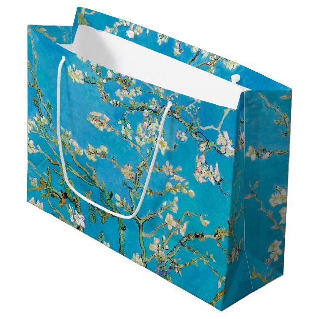Almond Blommar, Vincent van Gogh Large Gift Bag (Framsidan Vinklad)