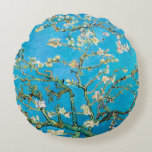 Almond Blommar Vincent van Gogh Rund Kudde<br><div class="desc">Vackra mandelns blommar på mandeln träd av Vincent van Gogh.</div>