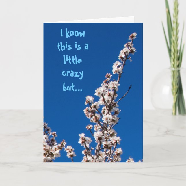 Almond Blommar Wacky Tack Kort (Framsida)