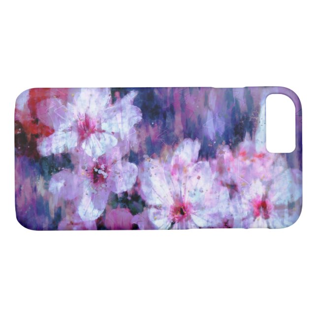 Almond Blommar Watercolor Case-Mate iPhone Skal (Baksida (horisontal))