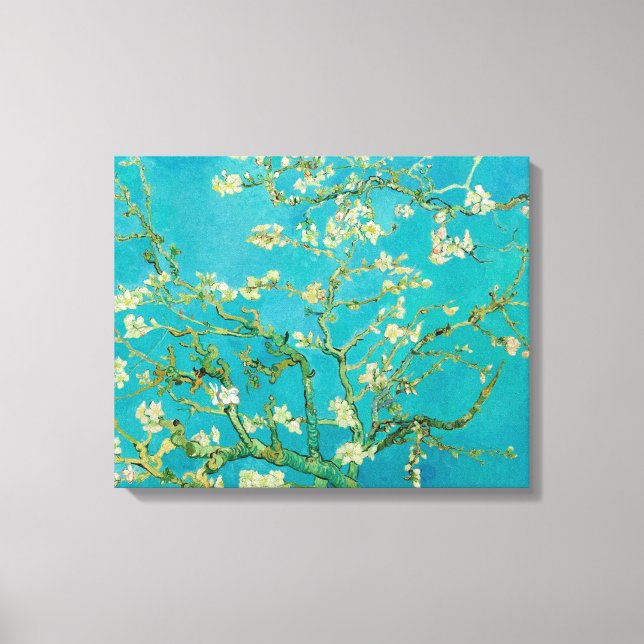 Almond Blommars av Vincent van Gogh (1890) Canvastryck (Framsida)