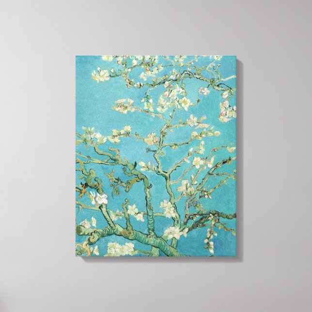 Almond Blommars av Vincent van Gogh Canvastryck (Framsida)