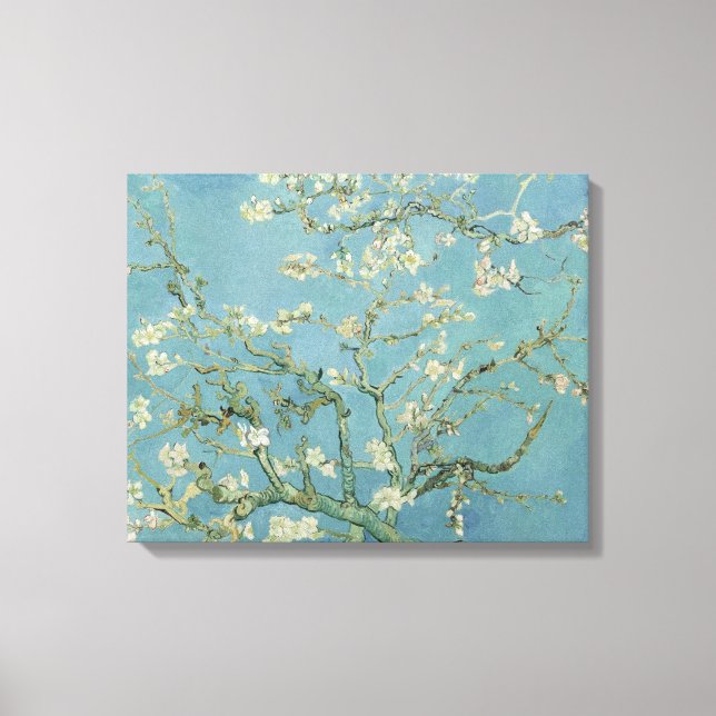 Almond Blommars av Vincent Van Gogh Fine Art Canvastryck (Framsida)