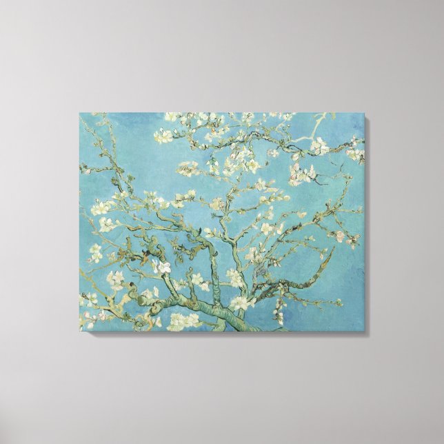 Almond Blommars av Vincent Van Gogh Fine Art Canvastryck (Framsida)