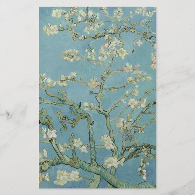 Almond Blommars av Vincent Van Gogh Fine Art Flygblad (Framsidan)