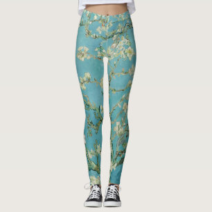 Almond Blommars av Vincent Van Gogh Fine Art Leggings