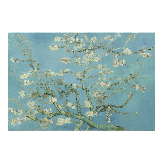 Almond Blommars av Vincent van Gogh Fototryck (Framsidan)