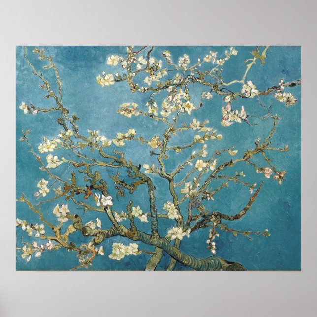 Almond Blommars av Vincent van Gogh Poster (Framsidan)