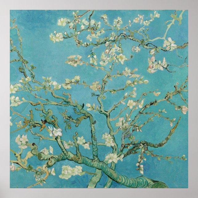 Almond Blommars av Vincent van Gogh Poster (Framsidan)