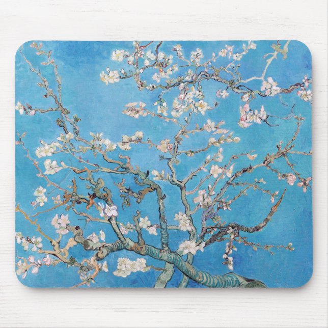 Almond Blommars Blue Vincent van Gogh Art Painting Musmatta (Framsidan)