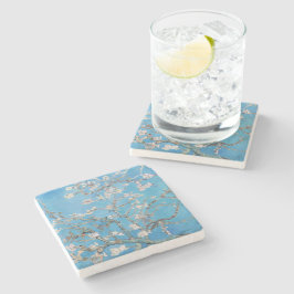 Almond Blommars Blue Vincent van Gogh Art Painting Underlägg Sten
