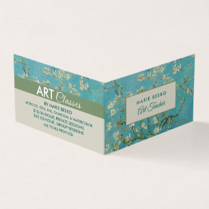 Almond Blommars by Van Gogh, Art Teacher, Detailed Visitkort
