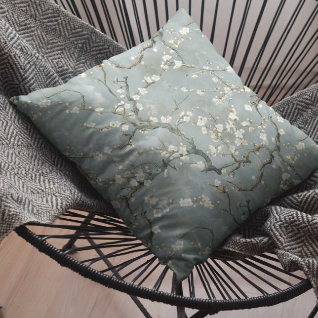Almond Blommars Grått Vincent Van Gogh Kudde (Skapare uppladdad)