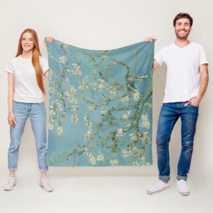 Almond Blommars Painting av Van Gogh Fleecefilt
