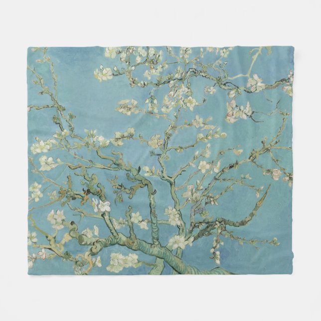 Almond Blommars Painting av Van Gogh Fleecefilt (Framsidan (Horisontell))