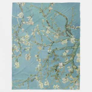 Almond Blommars Painting av Van Gogh Fleecefilt