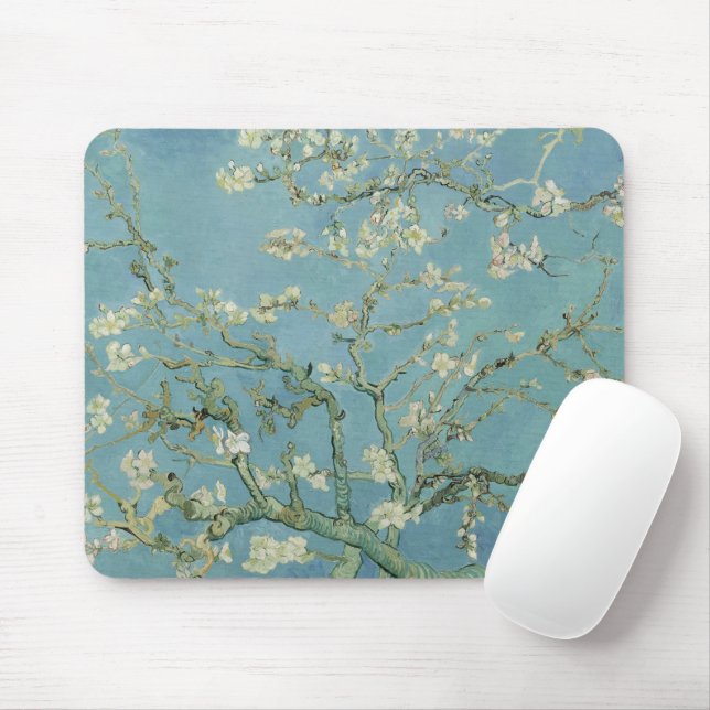 Almond Blommars Painting av Van Gogh Musmatta (Med mus)