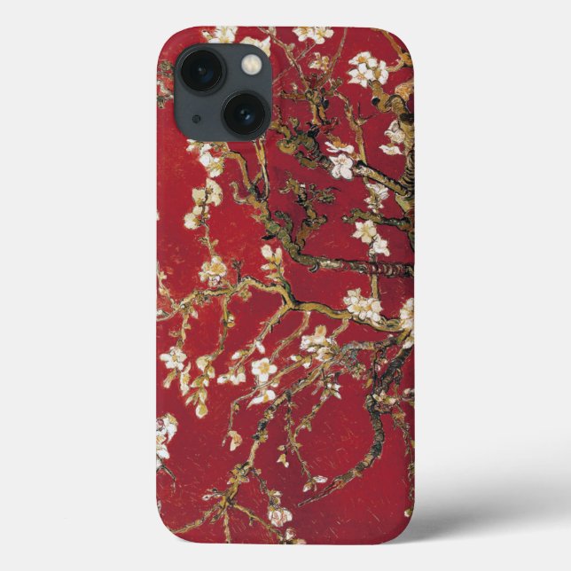 Almond Blommars Red Vincent van Gogh Art Painting (Baksida)