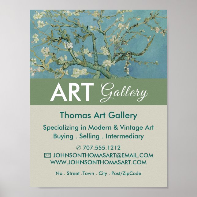 Almond Blommars, Van Gogh, Art Dealer, Gallery Poster (Framsidan)