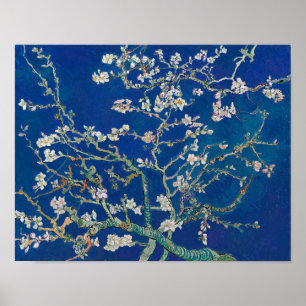 Almond Bloom (Indigo) Van Gogh Poster
