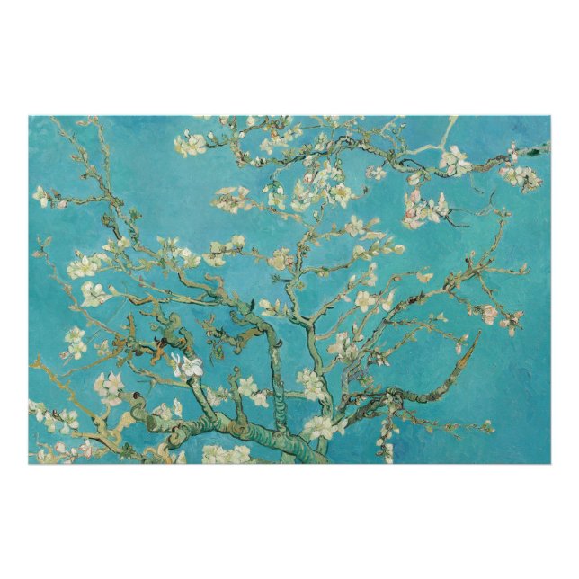 Almond Blossom, Oil Painting, Vincent Van Gogh Fototryck (Framsidan)
