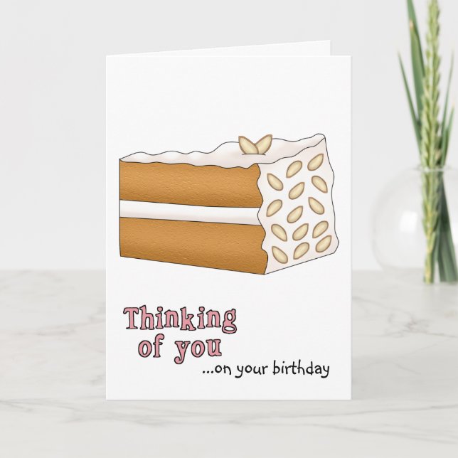 Almond Cake Birthday Card Kort (Framsida)