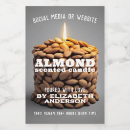 Almond Candle Mat Etikett