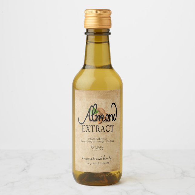 Almond Extract Vinetikett (Framsida)