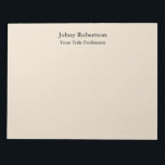 Almond Färg Plain Elegant Professionell Modern Anteckningsblock<br><div class="desc">Enkel,  modern och minimalistisk design för företag. Den här mallen kan anpassas för att uppfylla alla professioneller.</div>