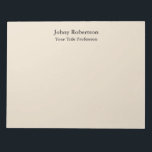 Almond Färg Plain Elegant Professionell Modern Anteckningsblock<br><div class="desc">Enkel,  modern och minimalistisk design för företag. Den här mallen kan anpassas för att uppfylla alla professioneller.</div>