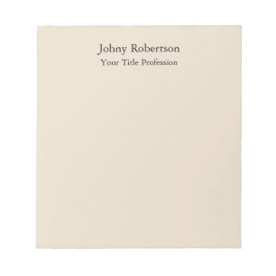 Almond Färg Plain Elegant Professionell Modern Anteckningsblock