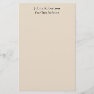 Almond Färg Plain Elegant Professionell Modern Brevpapper