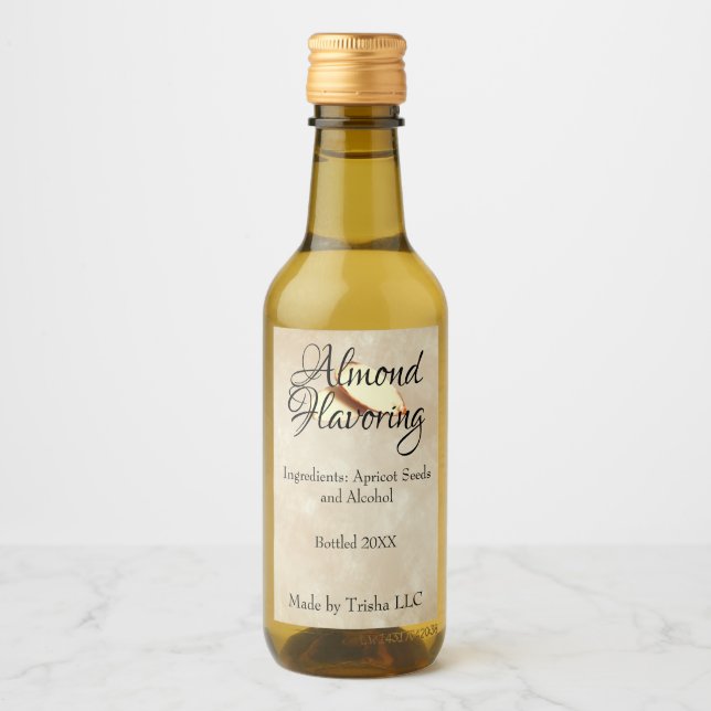Almond Flavoring Anpassningsbar Label Vinetikett (Framsida)
