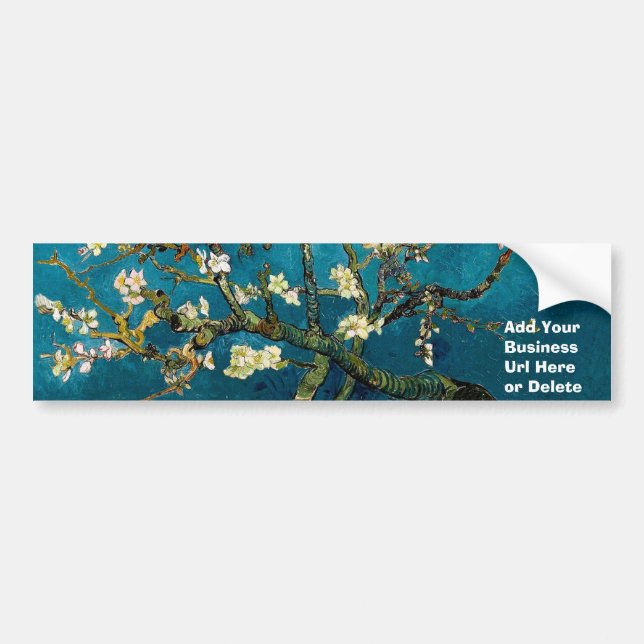 Almond Grenar i Bloom Bumper Sticker Bildekal (Framsidan)